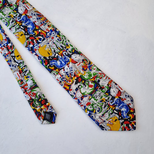 Vintage ROLF KUIE Siidine Lips Silk Tie Rare