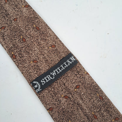 Sir William Meeste Pruun Lips Tie 100% Siid