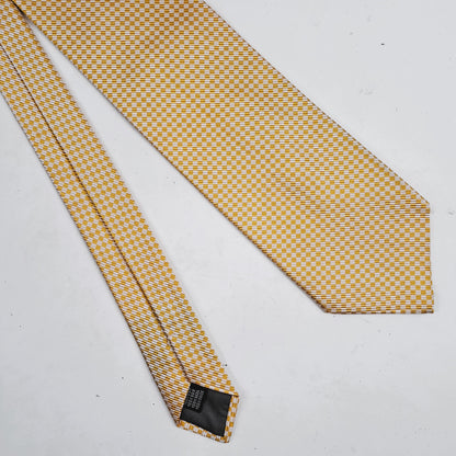 YVES GERARD Meeste Kollane Lips Tie 100% Siid