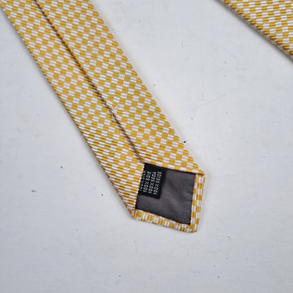 YVES GERARD Meeste Kollane Lips Tie 100% Siid