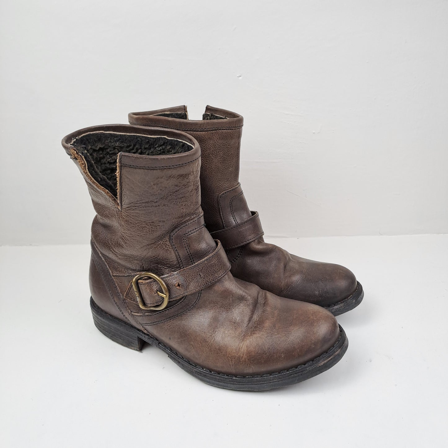 Fiorentini + Baker Naiste Pruunid Biker Poolsaapad Suurus 36