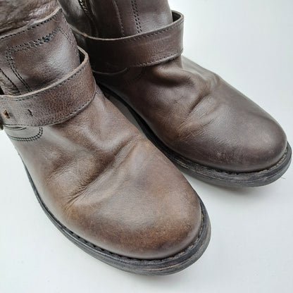 Fiorentini + Baker Naiste Pruunid Biker Poolsaapad Suurus 36