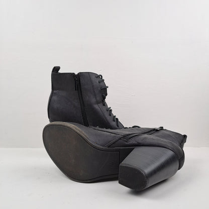 Breckelles Womens Black Ankle Boots Size 39