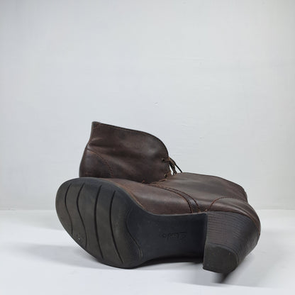Clarks Womens Brown Ankle Boots Size 39