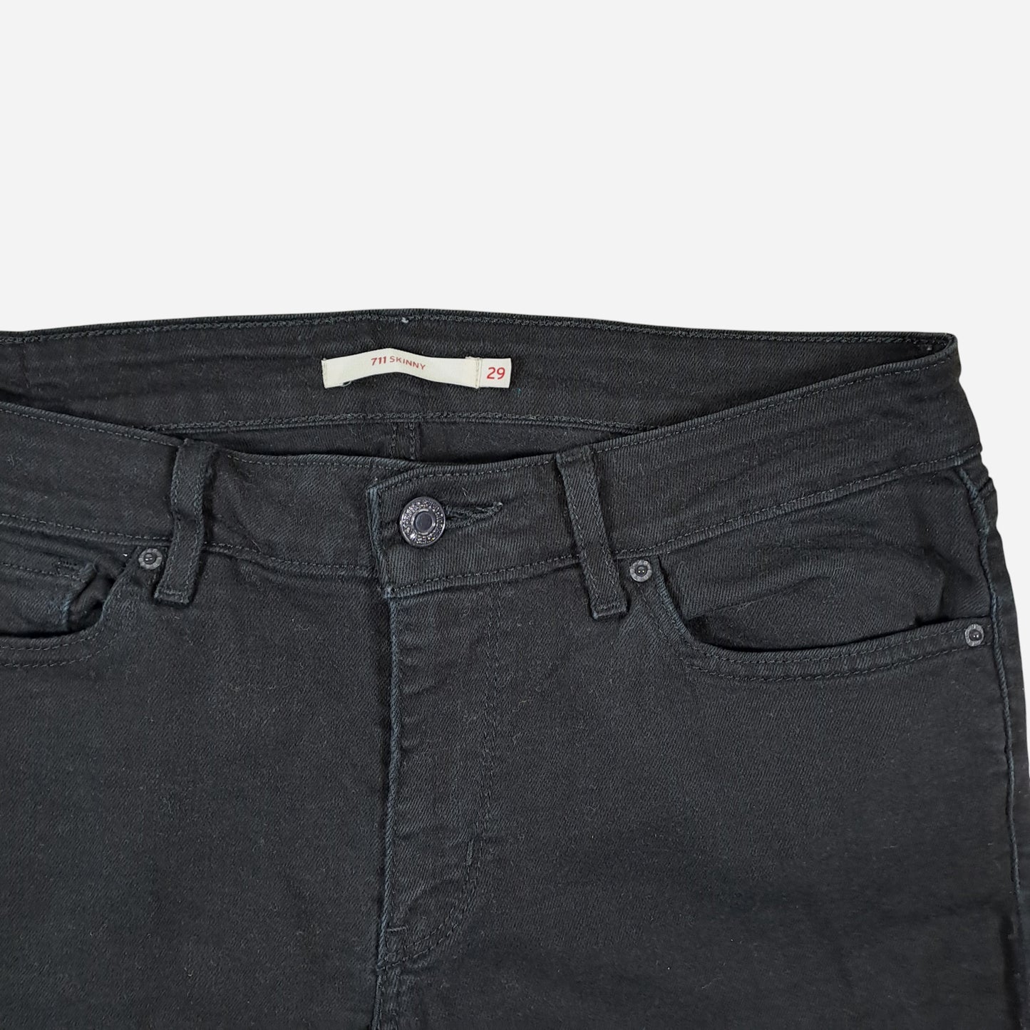 Levis Naiste Mustad 711 Skinny Teksad Suurus W29/L36 