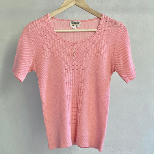 Vintage Naiste Kootud Topp Suurus M 