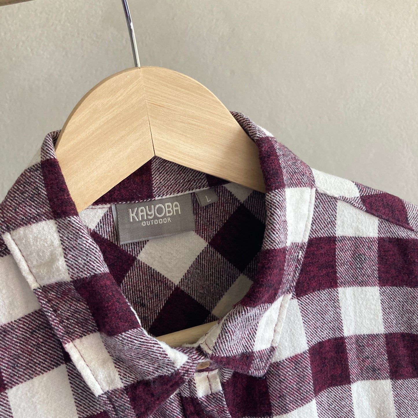 Womens Organic Cotton Check Shirt Size L
