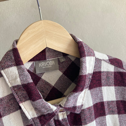 Womens Organic Cotton Check Shirt Size L