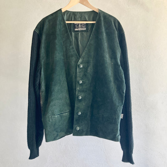 Vintage Meeste Nahast Jakk Suurus L