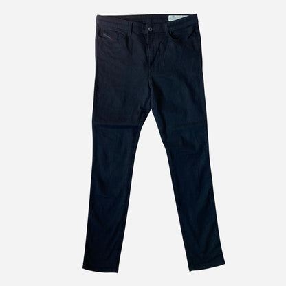 Diesel Naiste Skinny Kõrge Vööga Mustad Teksad Suurus W31/L3
