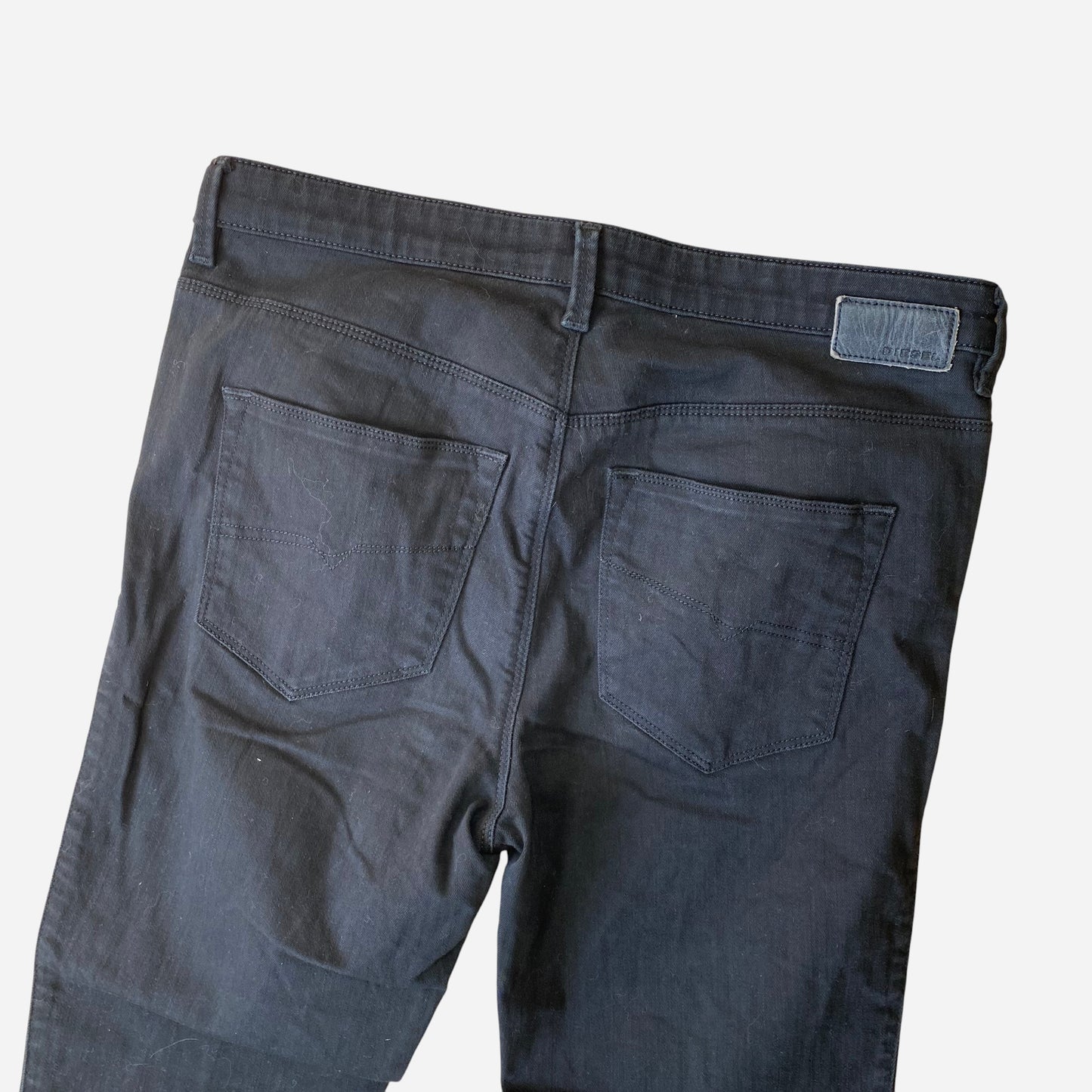 Diesel Naiste Skinny Kõrge Vööga Mustad Teksad Suurus W31/L3

