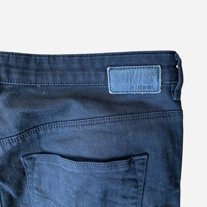 Diesel Naiste Skinny Kõrge Vööga Mustad Teksad Suurus W31/L3
