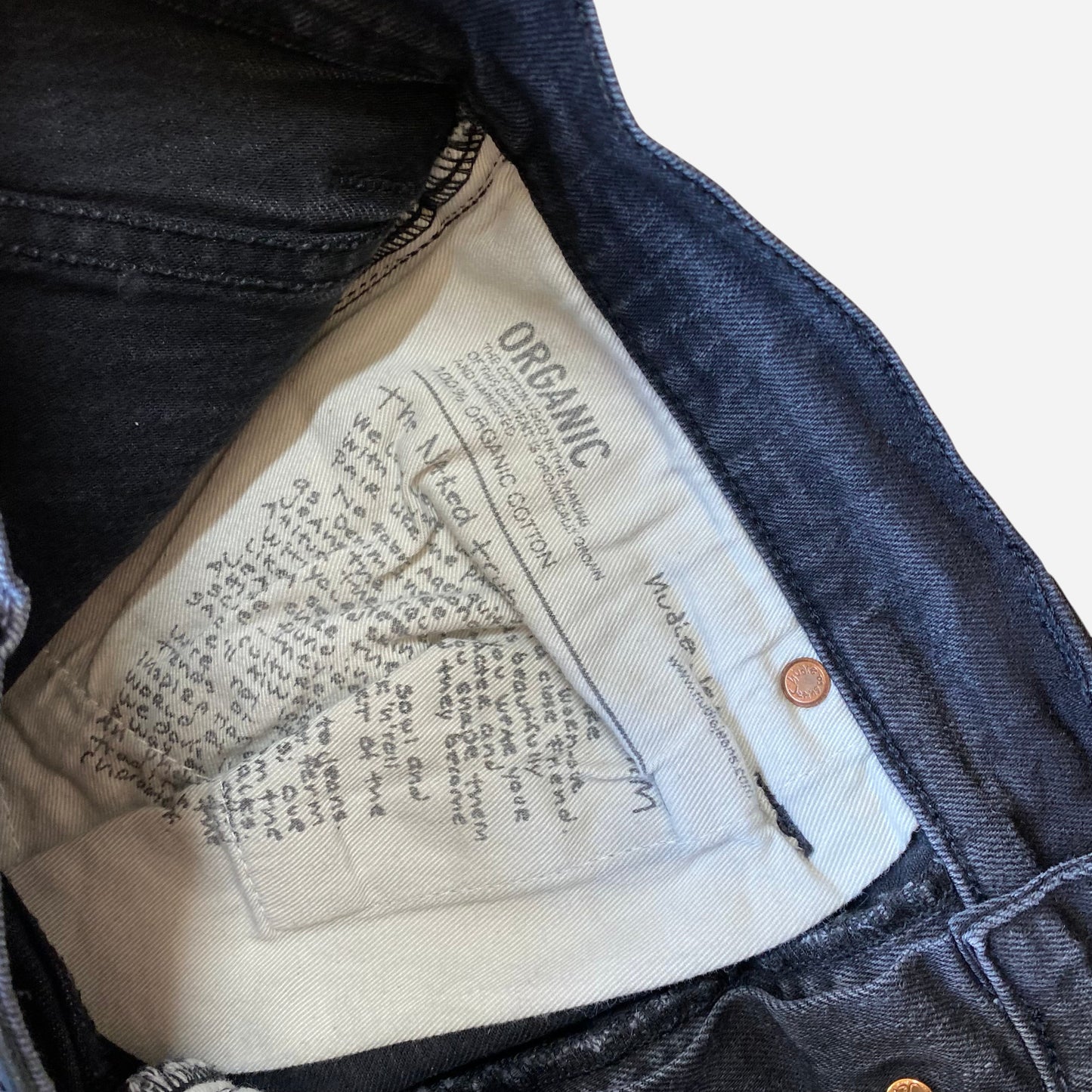Nudie Jeans Meeste Grim Tim Mustad Teksad Suurus W31/L32 