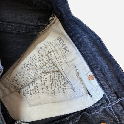Nudie Jeans Meeste Grim Tim Mustad Teksad Suurus W31/L32 