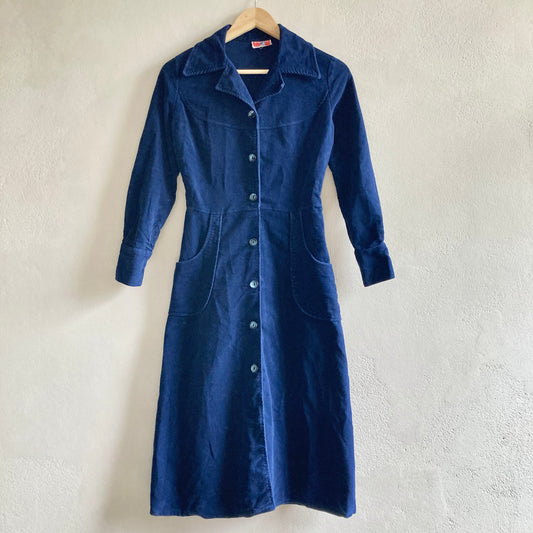 Vintage Naiste Sametine Kleit Suurus 34/36