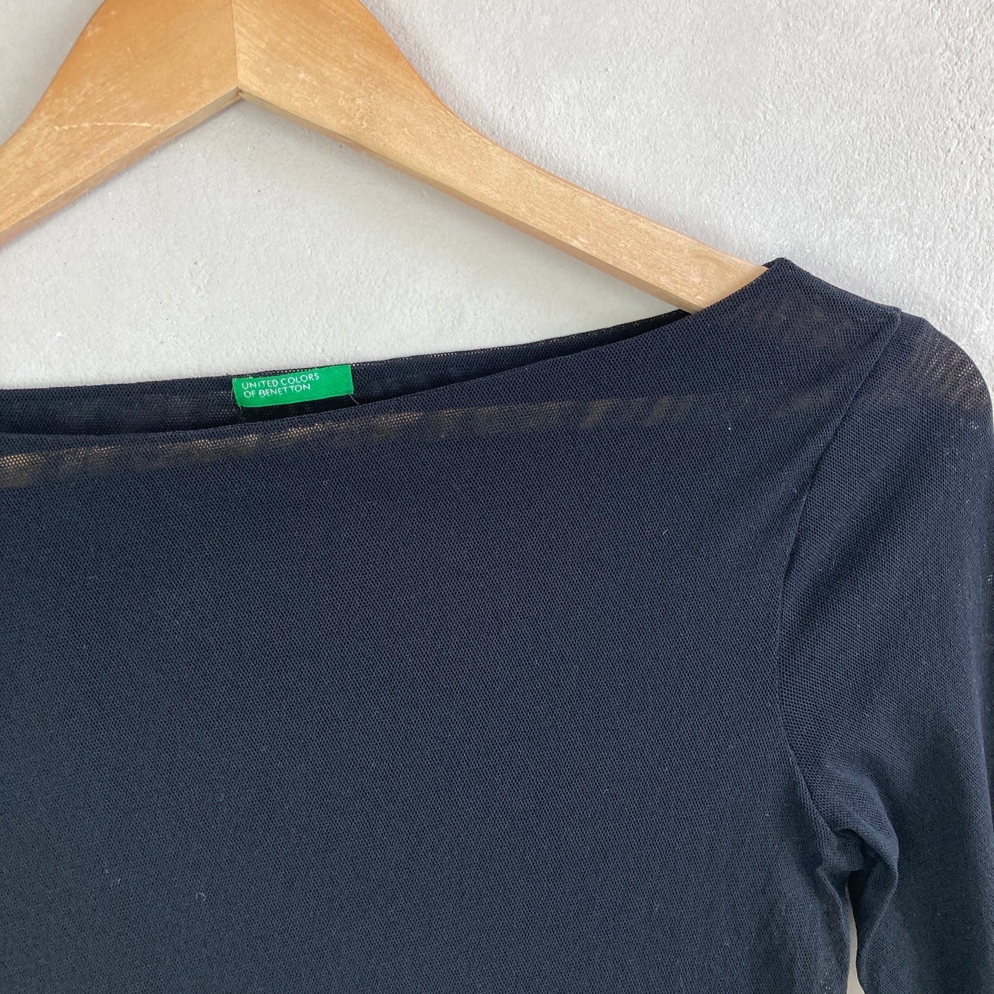 Benetton Womens Sheer Top Size S