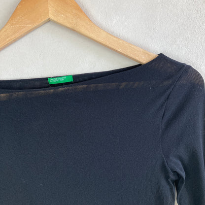 Benetton Womens Sheer Top Size S