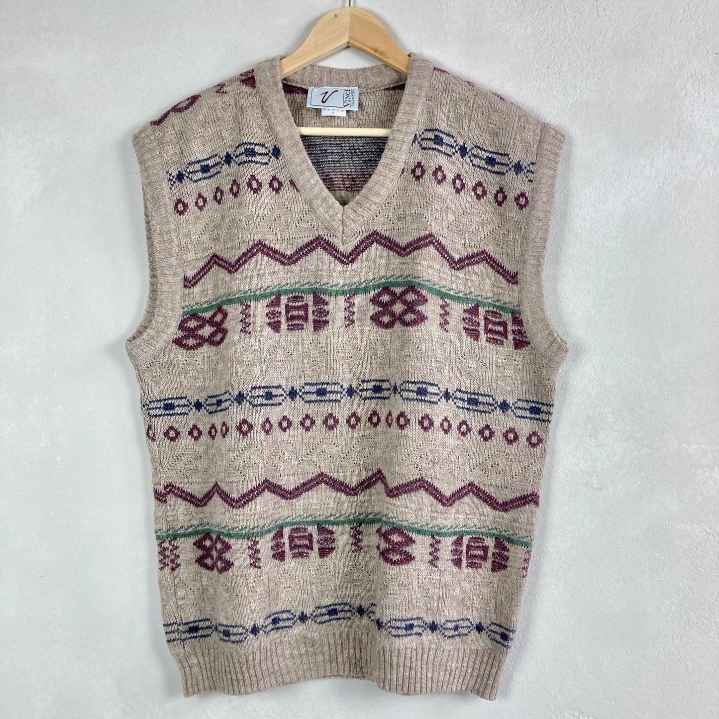 VIntage Meeste Kootud Vest Suurus M