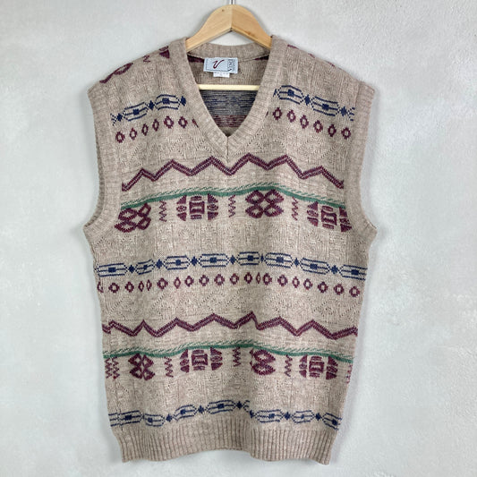 VIntage Meeste Kootud Vest Suurus M