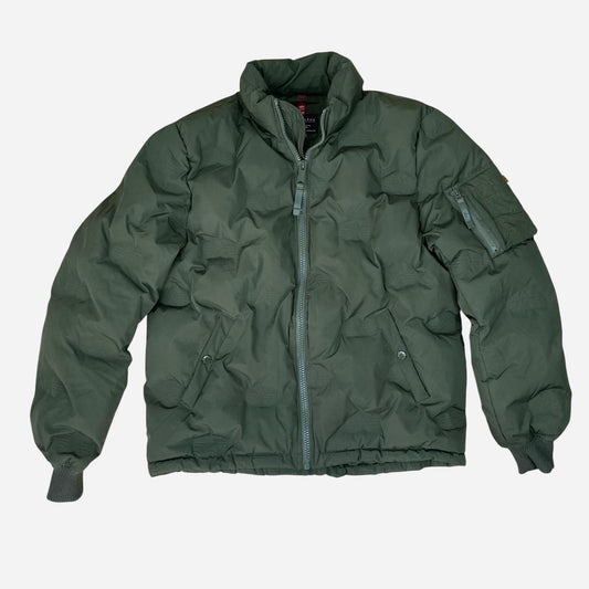Alpha Industries Meeste Khaki Roheline Puffer Jope Suurus M