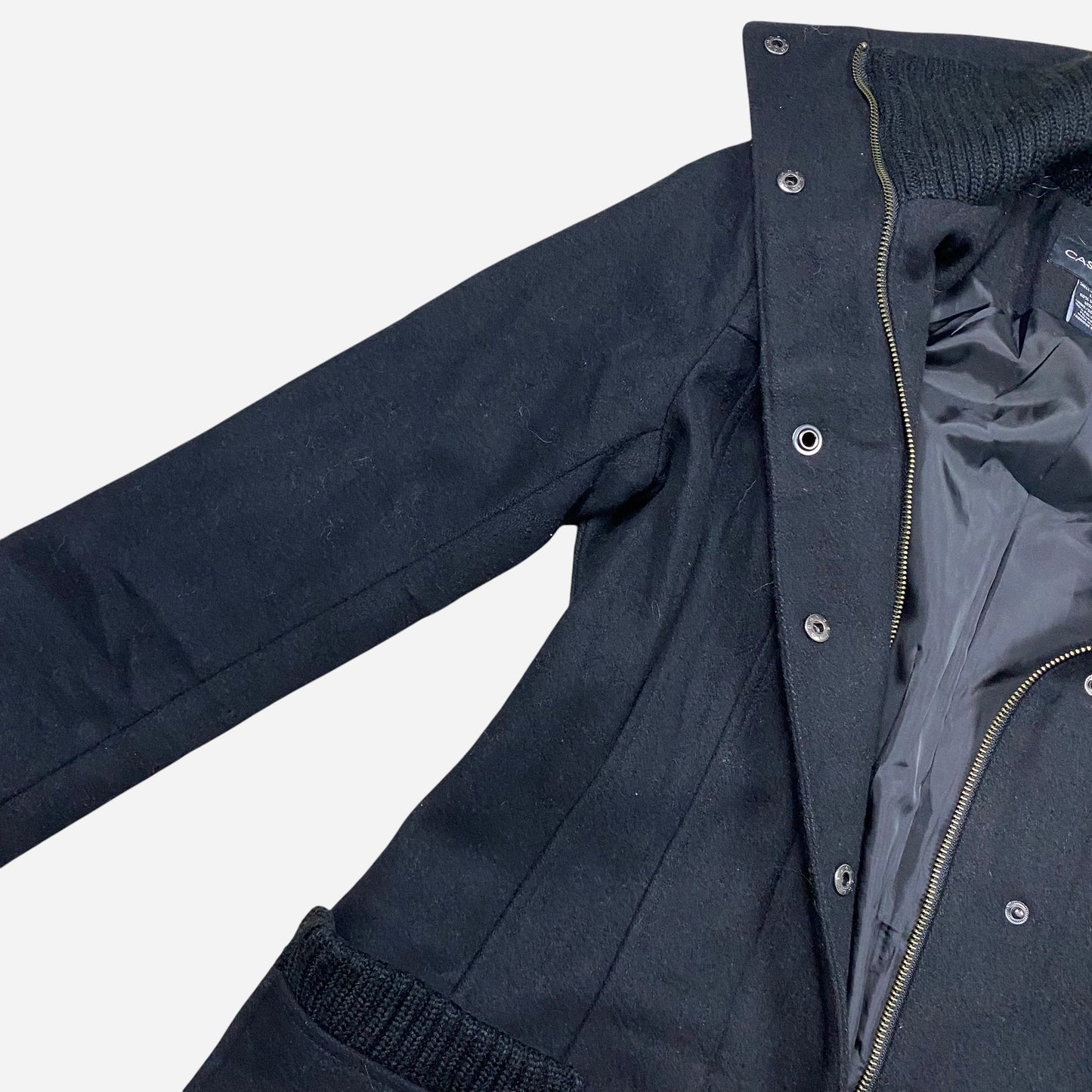 CASTRO COAT Naiste Must Mantel Suurus 38