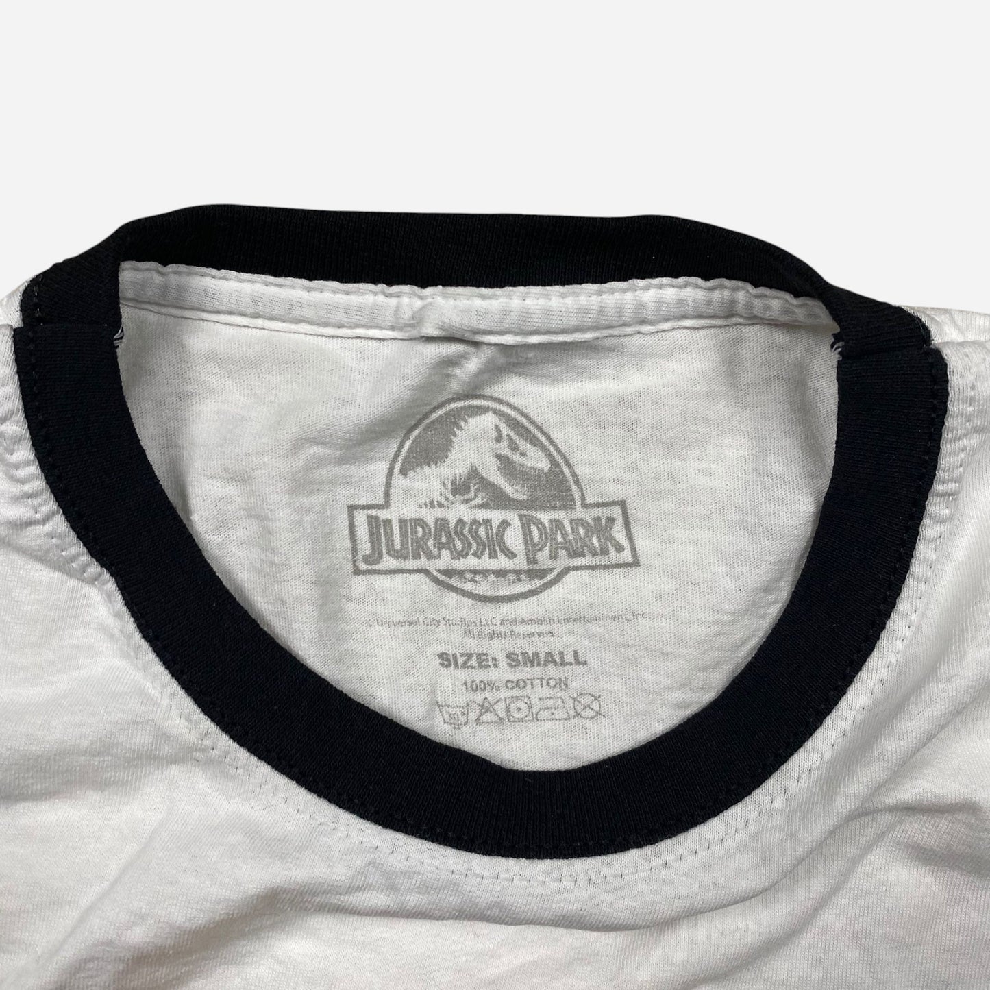 Jurassic Park Unisex Retro Raglan T-Shirt Size S Official